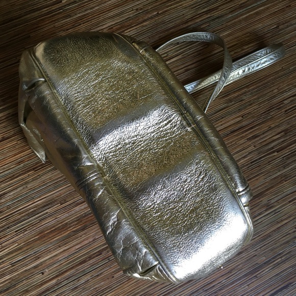 SAS Gold Handbag Leather Hobo Lots of Pockets Shoulder Bag - Picture 4 of 16